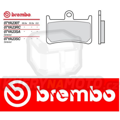 Brzdové destičky Brembo YAMAHA TDM ABS 900 r.v. Od 05 -  směs RC Přední