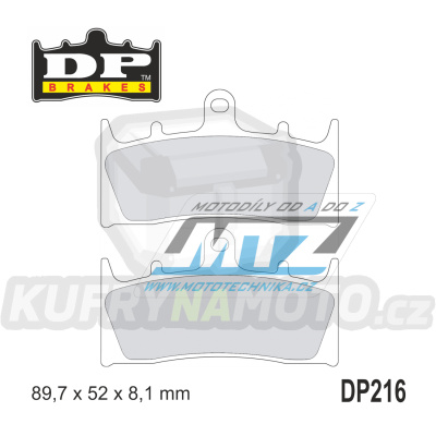 Destičky brzdové DP216 - DP BRAKES směs Premium Sinter OEM
