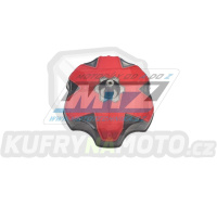 Víčko nádrže MEC červeno-černé Suzuki RM65+85+100+125+250 +RMZ250 +RMZ450 +RMZX 450 + Kawasaki KX125+250