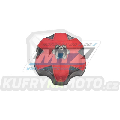Víčko nádrže MEC červeno-černé Suzuki RM65+85+100+125+250 +RMZ250 +RMZ450 +RMZX 450 + Kawasaki KX125+250