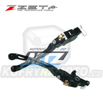 Páčka brzdy výklopná ZETA-PILOT (závodní provedení černá) - ZETA ZS61-1445 - Yamaha FJR1300 / 01-02 + XJR1200+XJR1300 / 94-15 + XJR400R / 93-07 + Kawasaki ZX-12R / 00-07 + ZX-6R / 02-04 + ZZR1200 / 02-05 + ZX-11 / 97-01 + Suzuki GSX1400 / 01-08 + GSX