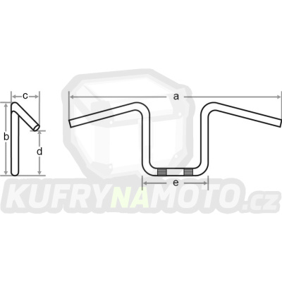 Řidítka Fehling Z-Bar, průměr 22mm, šířka 720mm, černé Fehling 7797LZR2 -akce