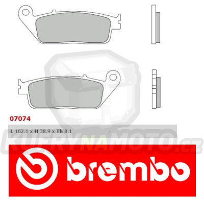 Brzdové destičky Brembo KYMCO MY ROAD 700 700 r.v. Od 09 -  XS směs Zadní