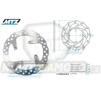 Kotouč brzdový - zubatý desing Wave - Kawasaki KDX200+KDX250+KLX250R+KLX300 + KX125 / 89-02 + KX250 / 87-02 + KX500 / 87-04