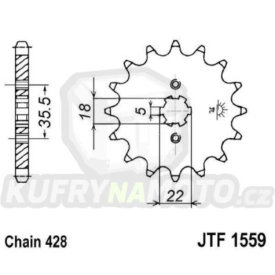 Řetězové kolečko JT JTF 1559-14 14 zubů, 428