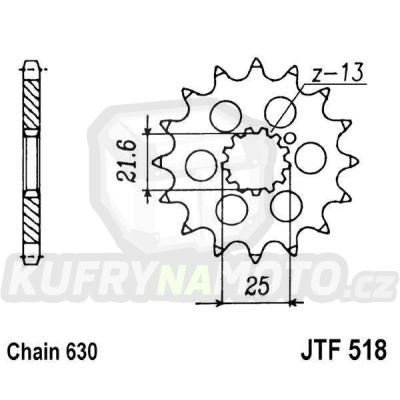 Řetězové kolečko JT JTF 518-15 15 zubů, 630