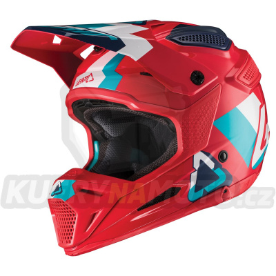 LEATT přilba CROSS GPX 5.5 MODEL V19.2 (OD 1130 G.) RED/TEAL barva červená/modrá velikost L