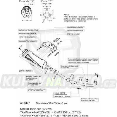 Výfuk Leo Vince Yamaha VERSITY 300 2003 - 2005 GRANTURISMO LVKN1072-3477