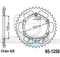 Rozeta ocelová (převodník) 1258-54zubů MTZ - Honda XR125L / 03-07