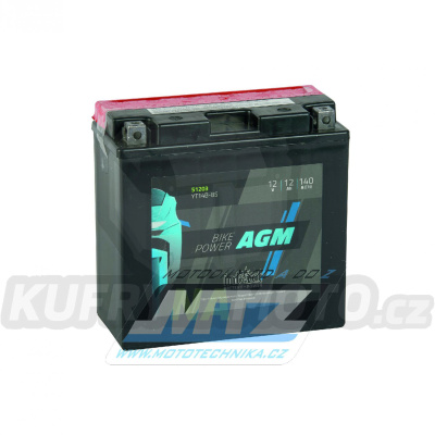 Baterie (akumulátor motocyklový) YT14B-BS (12V-12Ah)