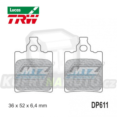 Destičky brzdové DP611-LU TRW Lucas MCB552 - směs Allround