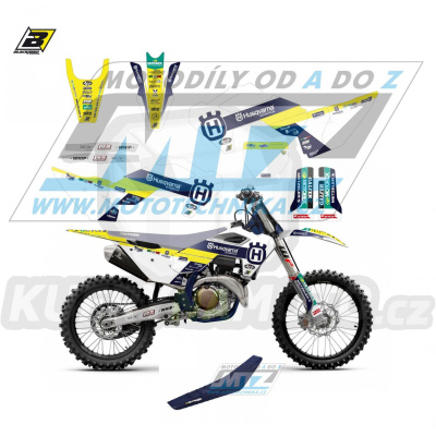 Polepy s potahem sedla (sada polepů a potah sedla Graphics) - Husqvarna FC250+FC350+FC450 + TC125+TC250 / 23 - typ polepů Replica Husqvarna Trophy
