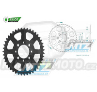 Rozeta ocelová (převodník) 0801-43zubů ESJOT 50-13009-43 - Suzuki A50+AP50 + DR50+DRZ110 + RM50+RV50+TS50 + FR50+FR70+ALT50+LT50 + Kawasaki AE50+AR50+AE80+AR80 + KLX110 + Z125 Pro + pitbike + čínské čtyřkolky