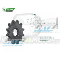 Kolečko řetězové (pastorek) 1120-12zubů ESJOT 50-13018-12 - Aprilia 50RS+Betamotor 50RR+CPI 50SM+Fantic 50 Caballero+Generic 50 Trigger+Malaguti 50+MBK 50 X-Limit + Motor Hispania 50RYZ+Rieju 50+MBK 50 X-Limit+Peugeot 50XP6+Yamaha DT50R