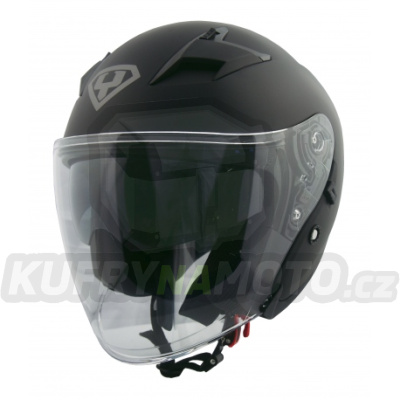 Moto helma Yohe 878-1 matná černá XL – akce 8596341039257