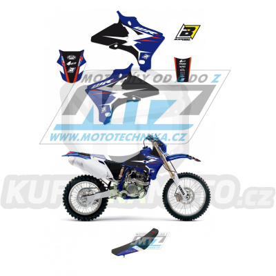 Polepy s potahem sedla (sada polepů a potah sedla Dream) - Yamaha WRF250+WRF450 / 05-06 - typ polepů Dream4