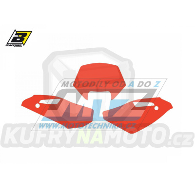 Polepy číslových tabulek (vystřižené) - Husqvarna TE250+TE450+TE510 / 08 - barva červená