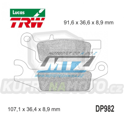 Destičky brzdové DP982-LUSI TRW Lucas MCB804SI - směs Sinter Offroad