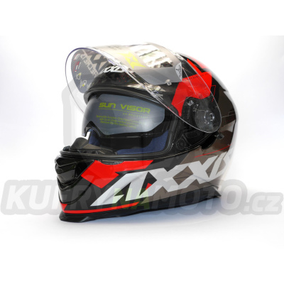 Integrální helma AXXIS EAGLE SV DIAGON D1 červená lesklá XXL