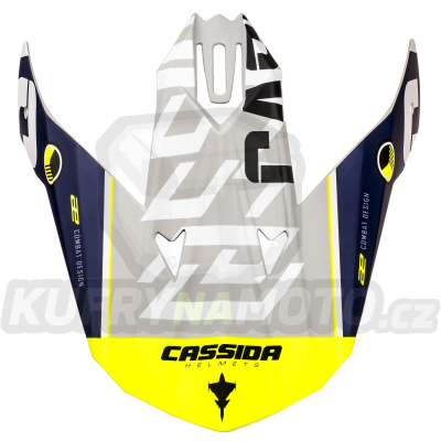 kšilt pro přilby Cross Cup Sonic Junior, CASSIDA, dětská (modrá matná/bílá/žlutá fluo)