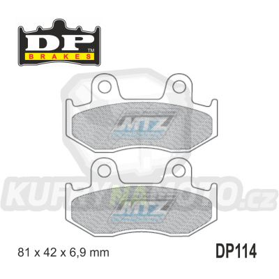 Destičky brzdové DP114 DP Brakes - směs Premium OEM Sinter