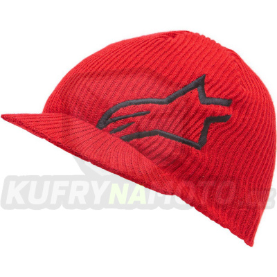 Čepice Alpinestars Beanie Corp Shift Visor - červená