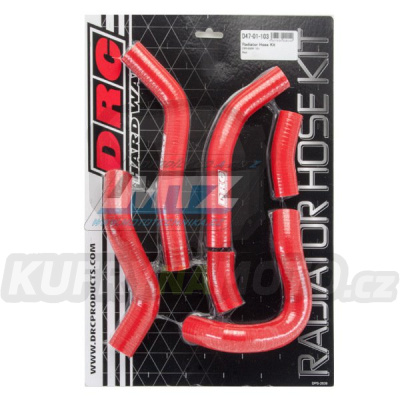 Hadice chladiče DRC RADIATOR HOSE KIT - DRC D47-01-103 - Honda CRF450R / 15-16 - červené (sada 6ks)