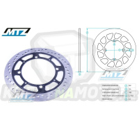 Kotouč brzdový MTZ - Honda CR125+CR250+CR500+XR350+XL250+XL350+XLR125