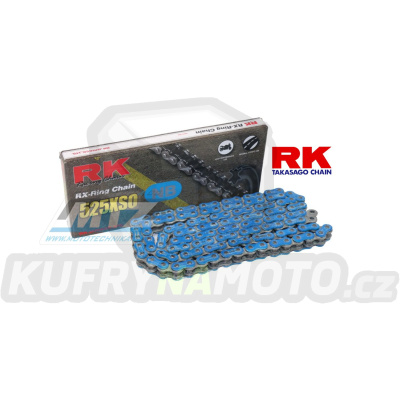 Řetěz RK 525 XSO (118čl) - těsněný/ x kroužkový (modrý)