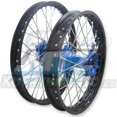 Kolo kompletní zadní 2,15x19&quot; (modrý náboj / černý ráfek) - Yamaha YZ125+YZ250 + YZF250+YZF450+YZF426+YZF400
