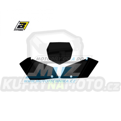 Polepy číslových tabulek (vystřižené) - Suzuki RMZ450 / 05-07 - barva černá