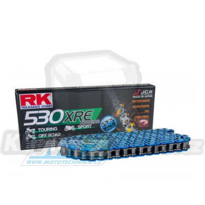 Řetěz RK 530 XRE (124čl) - těsněný/ xw kroužkový (modrý)