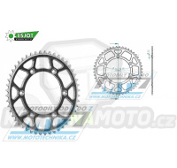 Rozeta řetězová (převodník) Dural 0808-51zubů ESJOT 51-32041-51SB - barva černá - Suzuki RM125 / 80-11+RM250 / 82-12+RMX250 / 89-00+RMZ250 / 07-20+RMZ450 / 05-20+RMX450Z / 10-19+DRZ250 / 01-07+DR350 / 96-99+DRZ400S / 00-20+DRZ400E / 00-07 + Kawa