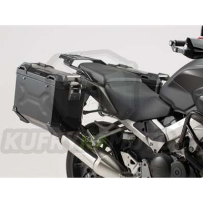 Sada TraX Adventure 37 a 37 černé boční kufry a nosič držák boční kufry SW Motech Honda VFR 800 X Crossrunner 2015 -  RC80 KFT.01.548.70000/B-BC.15813