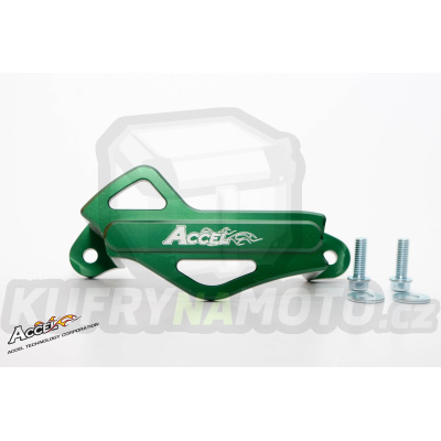 ACCEL kryt třmenu brzdové (zadní) KAWASAKI KXF 250/450 '06-'16, hliníkový, barva zelená