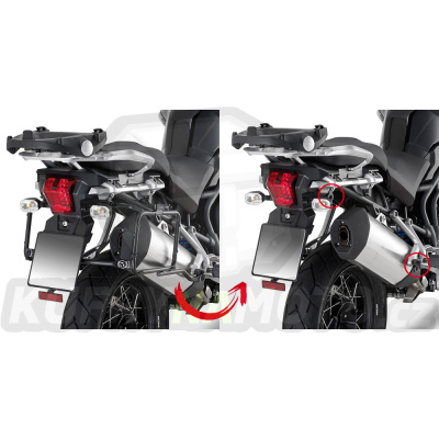 Montážní sada držák – nosič kufru bočních Givi Triumph Tiger Explorer 1200 2012 – 2015 G783- PLR 6403