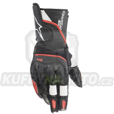 rukavice SP-2, ALPINESTARS (černá/bílá/červená) 2024