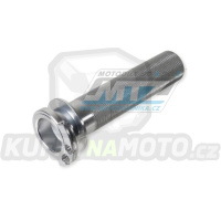 Rukojeť plynu hliníková s ložiskem - Yamaha YZF250 / 01-18 + YZF450 / 03-18 + YZF426 / 00-02 + WRF - stříbrná