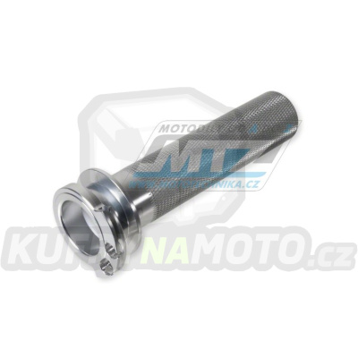 Rukojeť plynu hliníková s ložiskem - Yamaha YZF250 / 01-18 + YZF450 / 03-18 + YZF426 / 00-02 + WRF - stříbrná