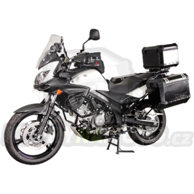 Sada TraX Adventure 45 a 37 černé boční kufry a nosič držák boční kufry SW Motech Suzuki V – Strom 650 XT 2011 -  C7 KFT.05.765.50000/B-BC.16030