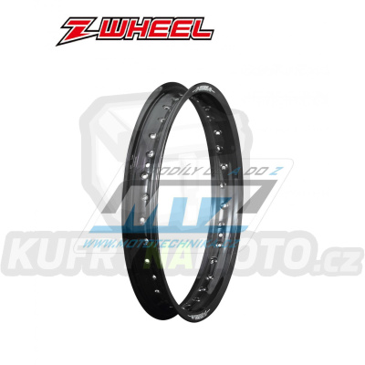 Ráfek motocyklový - rozměr 1,85x16&quot; 32H (předvrtaný / 32 otvorů) ZETA Z-WHEEL S30 - ZETA W02-43311 - černý - Yamaha+Suzuki