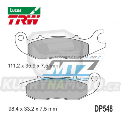 Destičky brzdové DP548-LU TRW Lucas MCB759 - směs Allround