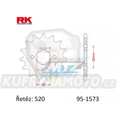 Kolečko řetězové (pastorek) 1573-14zubů RK - Yamaha XV125 Virago / 97-01