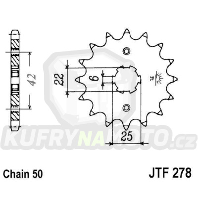 Řetězové kolečko JT JTF 278-16 16 zubů, 530