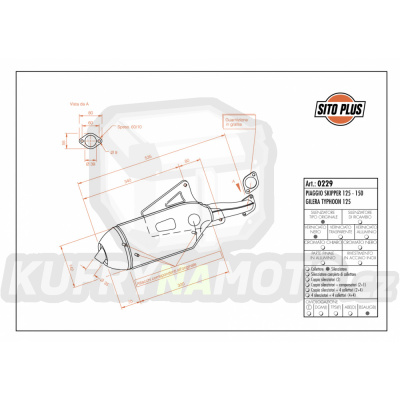 Výfuk Leo Vince Piaggio SKIPPER 125 všechny r.v. SITOPLUS LVKN732-0229