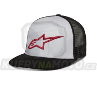 kšiltovka CORP TRUCKER, ALPINESTARS (bílá/černá/červená)