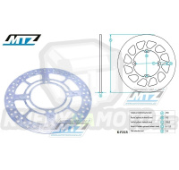 Kotouč brzdový MTZ Classic - Kawasaki KX125 / 03-05+KX250 / 03-05+KXF250 / 04-05+KDX125 / 90-99+KDX200 / 95-06+KDX220R / 97-05+KLX250 / 06-10 + Suzuki RMZ250 / 04-06