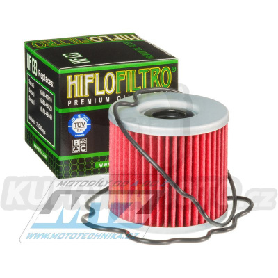 Filtr olejový HF133  (HifloFiltro) - Suzuki GS250 + GSX250 + GS300 + GS400 + GSX400 + GS425 + GS450 + GS500 + GS550 + GSX550 + GR650 + GS650 + XN85D Turbo + GS700 + GS750 + GSX750 + GS850 + GS1000 + GS1100 + GSX1100 + Bimota SB2 + SB3 + SB4 + SB5