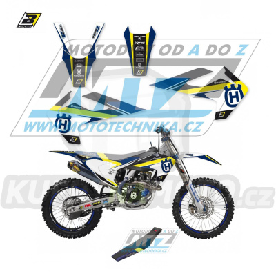Polepy s potahem sedla (sada polepů a potah sedla Dream) - Husqvarna FC250+FC350+FC450 + TC125+TC250 / 16-18 + FE250+FE350+FE450+FE501 + TE125+TE250+TE300 / 17-19 - typ polepů Dream4