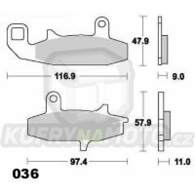 Brzdové destičky Goldfren 036 AD-GF036AD- výprodej